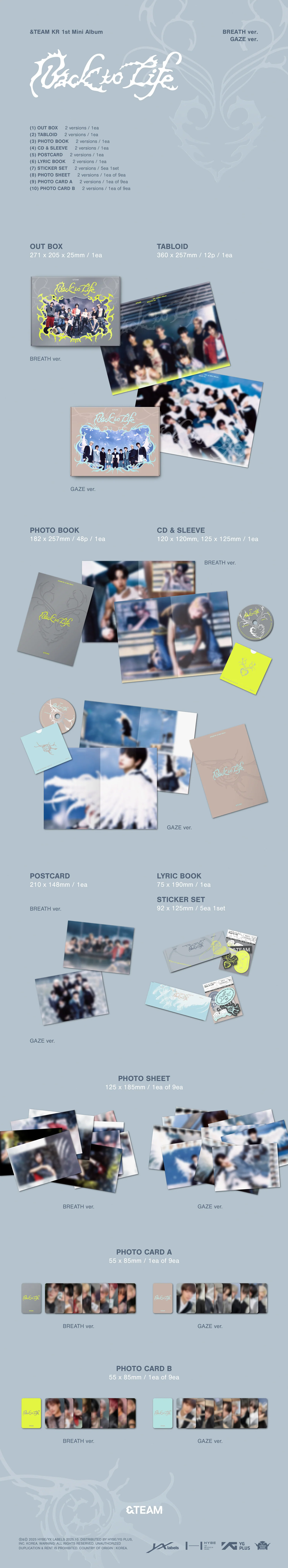 &TEAM - BACK TO LIFE (1ST KOREAN MINI ALBUM) [KPOP NARA EXCLUSIVE] - Image 6